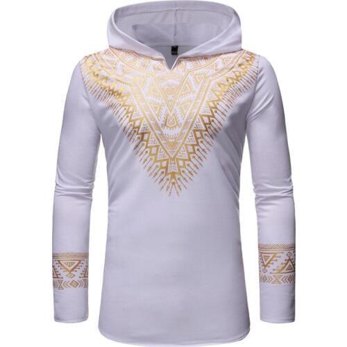 White African Dashiki Print Hoodie Sweatshirt Men 2021 Brand Harajuku Men African Clothes Hip Hop Streetwear African Clothing