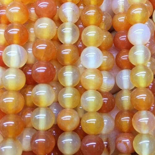 Free Shipping Fashion Jewelry 6 Carnelian Round Loose Beads 15" FG9175