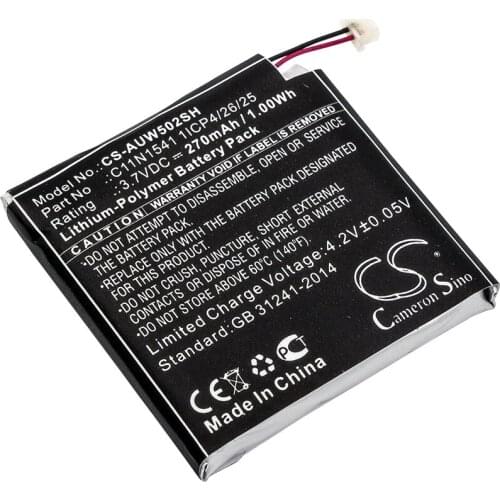 CS 270mAh / 1.00Wh battery for Asus WI502QF, ZenWatch 2 0B200-01760100, C11N1541 1ICP4/26/25