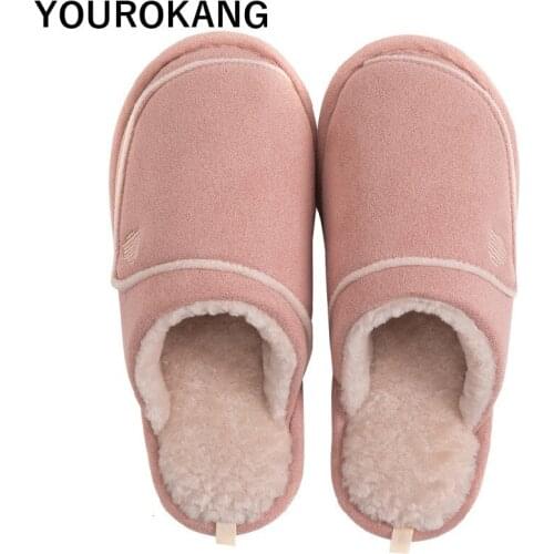 Home Cotton Slipper Men Winter Indoor Non-slip Plush Warm Shoes Household Slipper Soft Bedroom Floor Flip Flops Couple Footwear