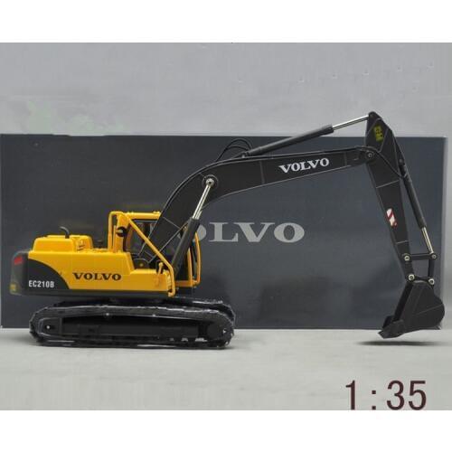 Collectible Alloy Model Gift 1:35 Scale VO LVO EC210B Hydraulic Excavator with Hammer Engineering Machinery Diecast Model
