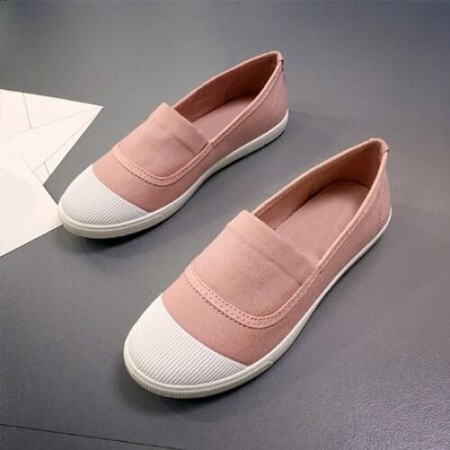 New Autumn Women Casual Flat Shoes Loafers New Solid Soft Bottom Canvas Shoes Solid Color Shallow Shoes