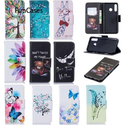 Lovely PU Leather Phone Bag For estojo Huawei P20 Lite 2019 sFor Telefoon Huawei armor Nova 5i P30 Lite Leaves Cases