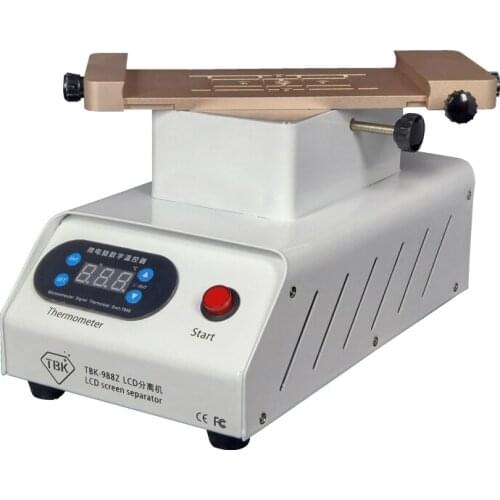 TBK988Z multi-function separator heating table, built-in double pump rotating curved screen to remove glue