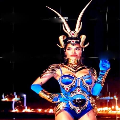 Technology Music festival gogo bar nightclub gogo croissant costume sexy women bodysuit