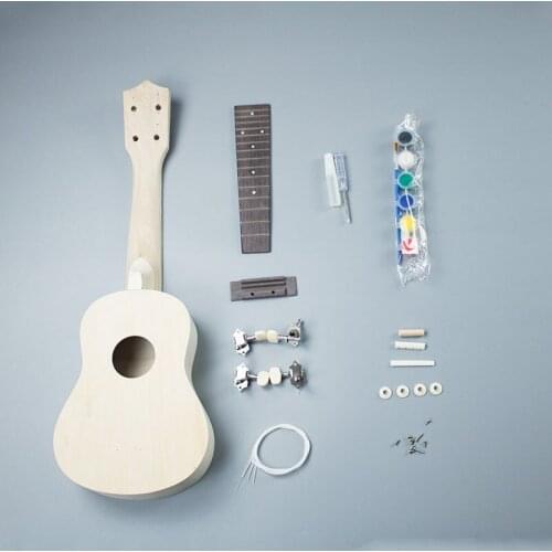Jazz Kit Ukulele Diy Kids Wood Iniciante Set Baritone Small Guitar Accessories Sports White Assembly Musique Instruments ZZ50YL