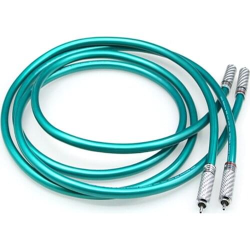 Ortofon 8NX OCC Hifi RCA single Cable For Audio Interconnect Cable with Carbon Fiber RCA connector plug