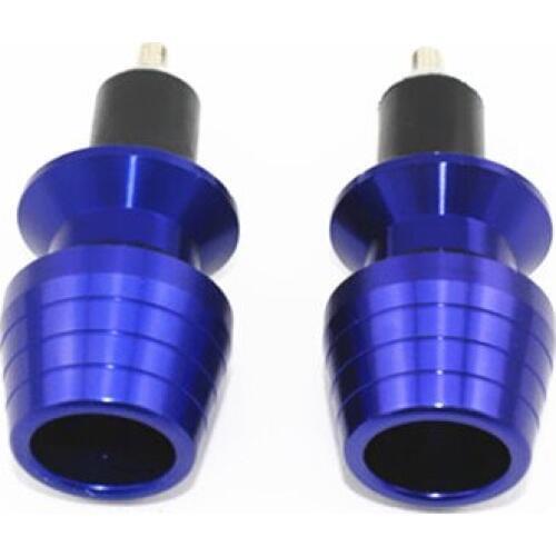 Pair 7/8'' Blue CNC Aluminum Grips Bar Ends Slider For Honda CBR Kawasaki Ninja ZX Yamaha YZF R1 R6 FZ FZR R6S