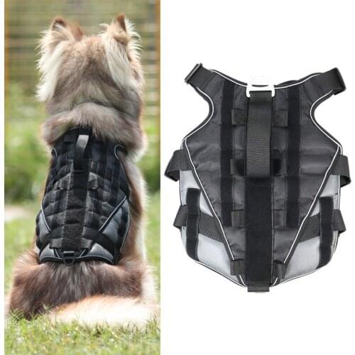 Durable Dog Harness Tactical Military Dog Vest No Pull Pet Training Harnesses Vest for Medium Large Dogs M L XL