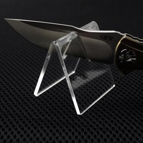 1Pcs Clear Acrylic Folding Knife Display Stand Holder Pocket Knives Small Showcase Rack Collectible Plates Holders Supplies 2021