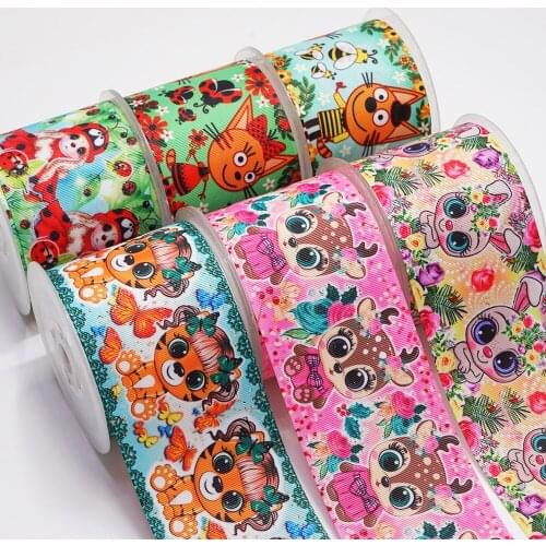DIY Handmade Materials Printed Grosgrain Ribbon 50 Yard Per Size 53267