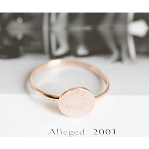 SMJEL 2018 New Simple Brushed Matte Round Rings For Women Geometric Thin Circle Ring Party Jewelry Birthday Gift Anel Mujer R082