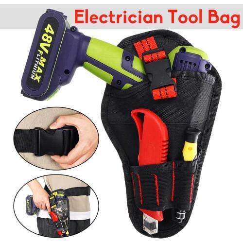 Electrician Tool Bag Multi-functional Wrench Cordless Electric Hand Drill Holder Tool Belt Pouch Oxford Waist Storage Bag