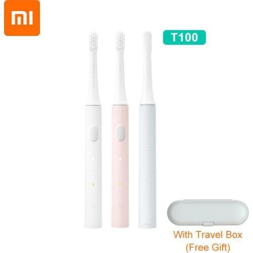 Xiaomi Mijia T100 Sonic Electric Toothbrush Adult Ultrasonic Automatic Toothbrush USB Rechargeable Waterproof with Travel box