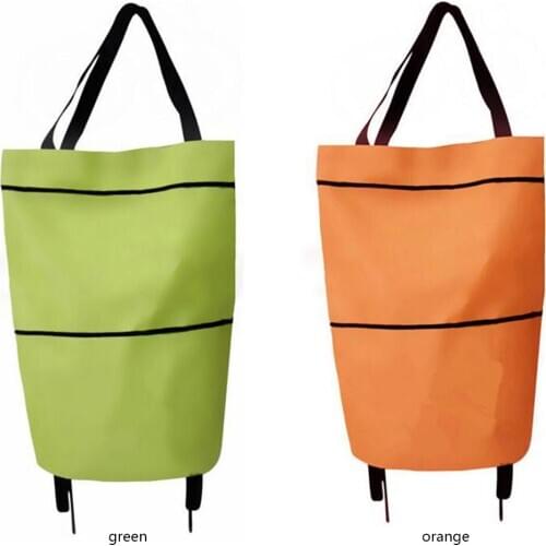 High Capacity Shopping Trolley Bag Portable Folable Multifunction Oxford Tote Bag Shopping Cart Reusable Grocery Bags
