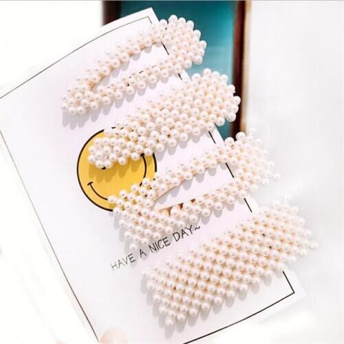 Pearl Hairgrip Elegant Women Hair Clips for Girl Princess Retro Gold Sliver Pin Barrette Hairclip Headdress Headwear hair pins