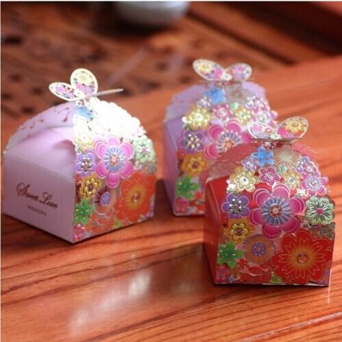 10PCS new laser engraving European creative gift box candy box wedding birthday party gift boxes bags