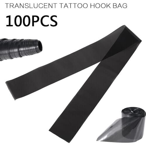 100pcs Disposable Clip Cord Sleeves Bags Cover for Tattoo Machine Black Accessory Permanent Makeup