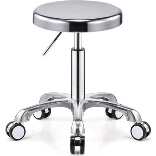 15%,Sturdy Barber chair Stainless steel metal Rotate Lift Beauty stools Acrylic Nail embroidery chairs with rollers