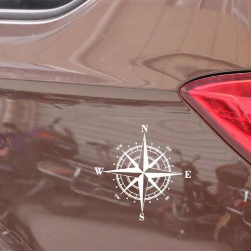 15cm*15cm Art Design Vinyl NSWE Compass Car Stickers Decals Black/White