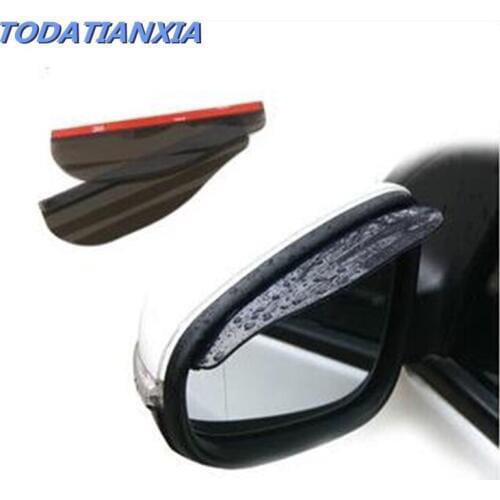 2020 hot 2pcs/lot car mirror rain eyebrow stickers for volkswagen b7 renault megane astra opel zafira skoda octavia a7 vw golf 7