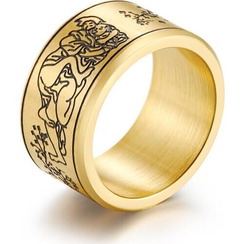 2021 Korean Style Sexy Make Love Hip Hop Stainless Steel Ring For Lover Women Cool Stuff Gift For Men Matching Rings For Couples