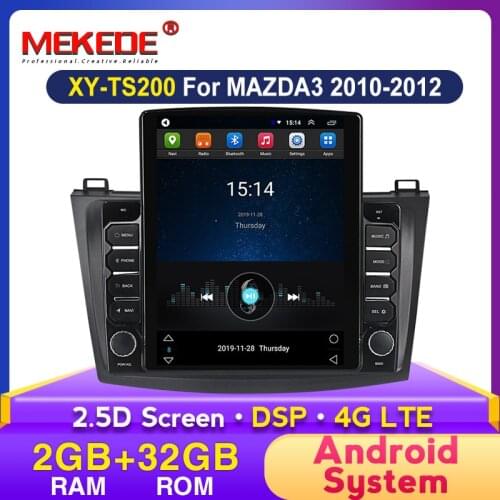MEKEDE 2G+32G Android DSP Car Radio Multimedia Video Player For Mazda 3 bk 2010-2013 Navigation GPS 2 din DVD with 4G NET FM