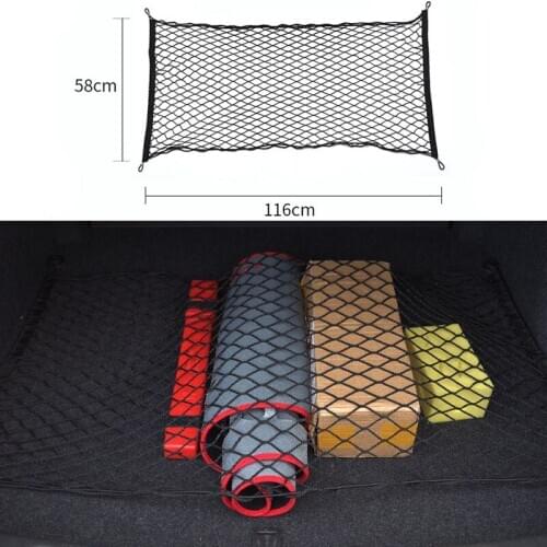 Car Trunk Rear Cargo Organizer Storage Mesh Elastic Mesh Net Bag Luggage 58*116 CM / 42*90 CM For Toyota RAV4 RAV-4 2019 2020