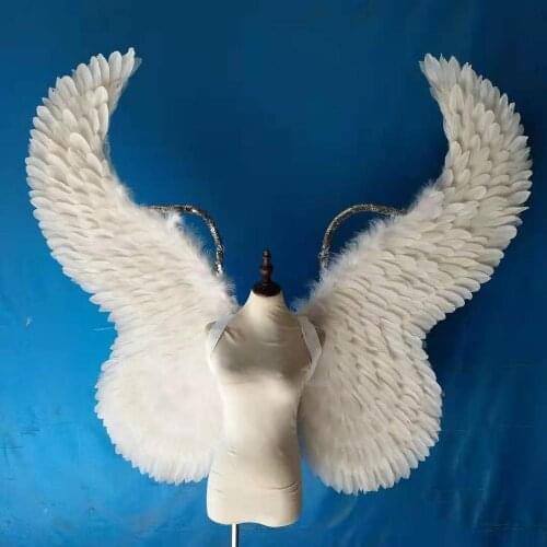 White Feather wings Costume kids angel wings Black adults wings for stage performance prop