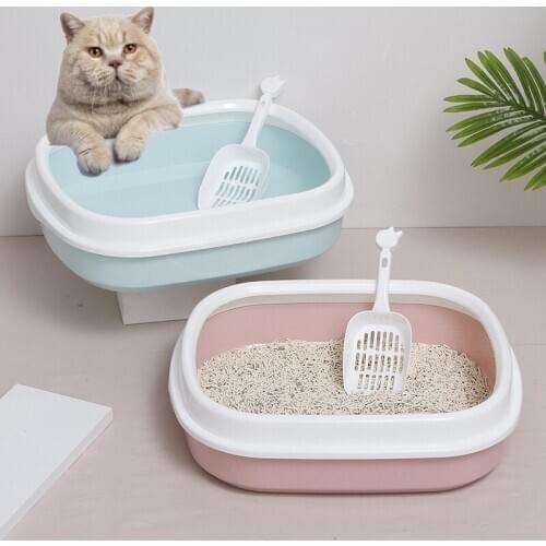 Large Cat Litter Box Semi Enclosed Cat Litter Basin Cats Toilet Odor Proof And Splash Proof Cats Litter Basin Pet Products