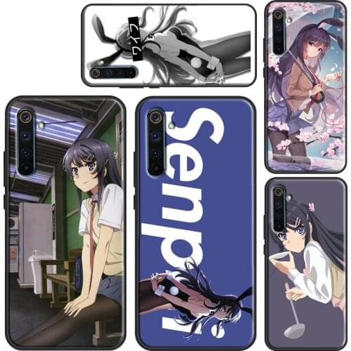 Sakurajima Mai Anime Case For OnePlus 8T 9R Nord 7 8 9 Pro Coque For Realme 8 Pro Q3 6 7 C3 C11 C21 C15 GT Neo