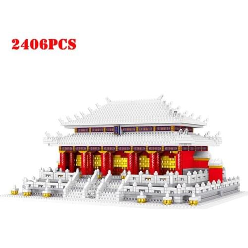 Chinese Architecture Palace of Supreme Harmony Building Blocks Miniature Diamond Particles Blocks Adult Children Assembling Toys