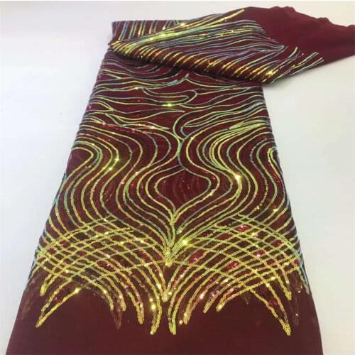 SJ Lace High Quality Lace Velvet Embroidery African Lace Fabric Beautiful Nigerian Fabric For Women Wedding And Party XQ3-26
