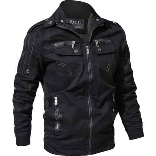 Men Military Army Jacket Spring Air Force Pilot Cargo Tactical Jacket Man Outdoor Autumn Cotton Bomber Jackets Coat