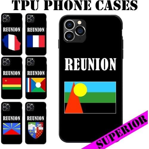 For XIAOMI 5 6 8 9 MAX MIX NOTE LITE PRO CC SE Blackshark helo 2 3 Reunion Flag Coat of Arms Theme Soft TPU Phone Cases