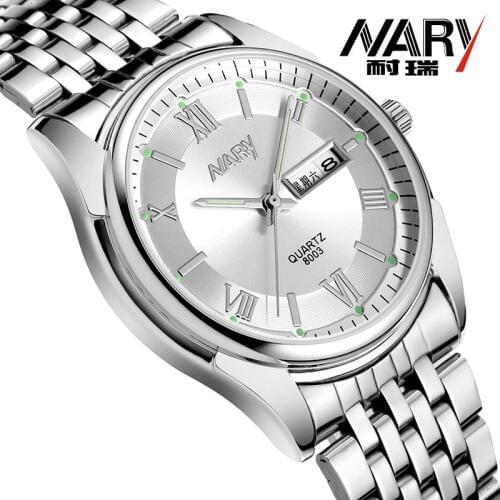 NARY Mens Stainless Steel Watch