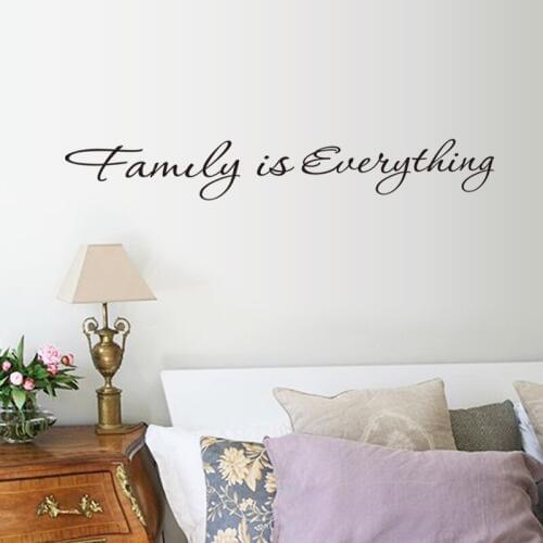 Family is Everything Wall Stickers English Quotes For Bedroom Living Room Wall Decals Adesivo De Parede Poster Home Decor Mural