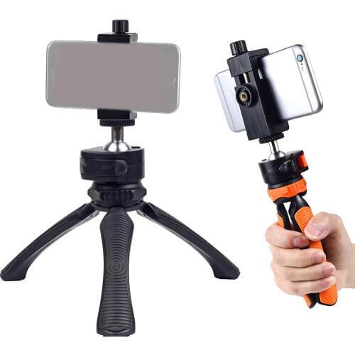 New Mini Table Tripod with Ball Head for Gopro Hero SJcam SLR Cameras Bracket Stand with Holder for Iphone Xiaomi Smartphones