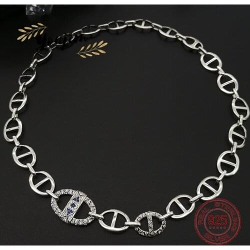 Devils Eye Zircon Necklace Monaco Luxury Women Gift 925 Sterling Silver