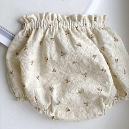 Soft breathable baby girls short summer kids short pants vintage linen cotton kids clothes summer children beach playing clothes