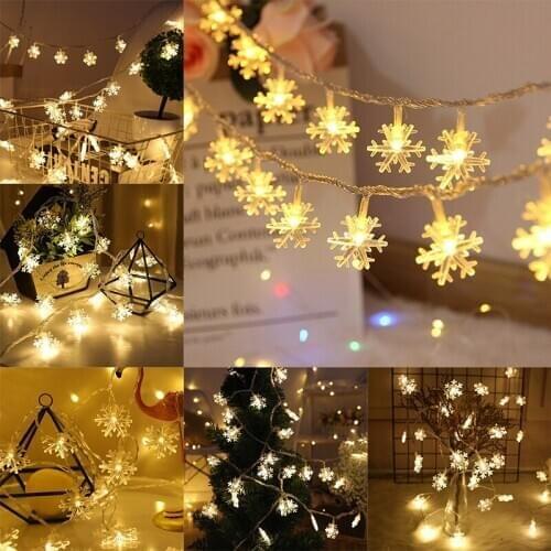 Snowflake LED Light Merry Christmas Tree Decoration For Home 2020 Christmas Ornament Navidad Xmas Gift Happy New Year 2021