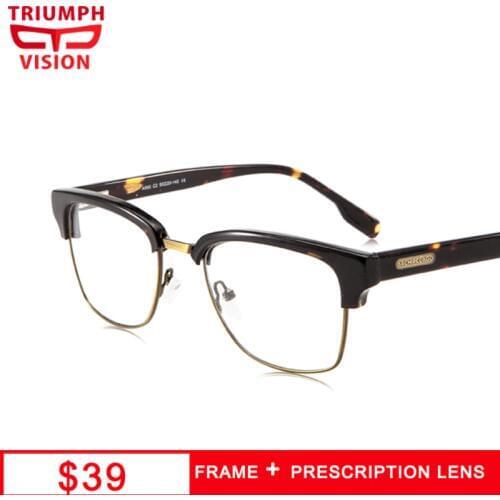 TRIUMPH VISION Prescription Glasses Men Myopia Spectacles Progressive Eyeglasses Anti Blue Ray Computer Glasses Photochromic