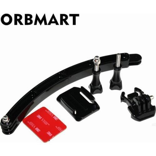 ORBMART Helmet Extension Arm Mount With Screws For GoPro Hero 4 3+ 3 2 Xiaomi Yi SJCAM SJ4000 SJ5000 WIFI Sports Action Camera