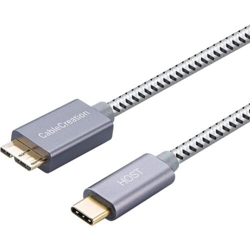 USB C to Micro B 3.0 1M Cable (Gen2/ 10Gbps),USB 3.1 External Hard Drive Cable,for MacBook (Pro),Galaxy S5 Note 3 charging Cable