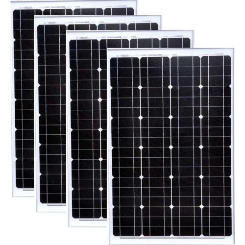Waterproof Placa Solar 12v 60w 4PCs China Solar Panels 48v 240w Batterie Camping Charger Solar Smartphone Caravan Car Camping