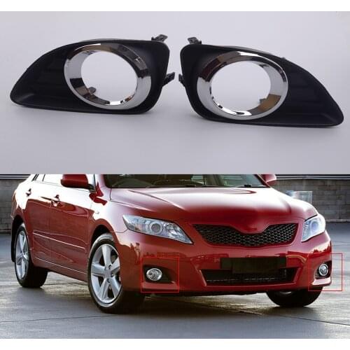 1 Pair Front Bumper Fog Light Lamp Cover Trim Bezel Car ABS Fit for Toyota Camry XV40 2010 2011 Facelift 52040-33010 52030-33010