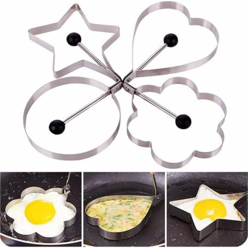 1Pc Stainless Steel Fried Egg Shaper Mould Omelette Decoration Frying Egg Pancake Mold Cooking Tool Kitchen Accessories Tools