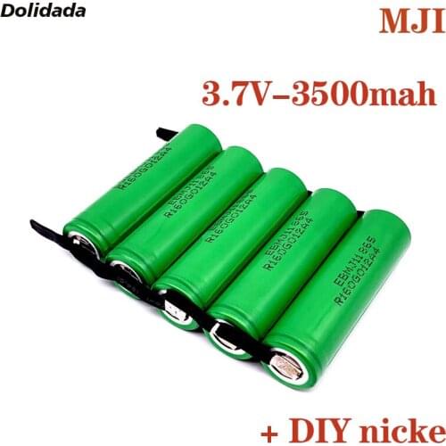 100% Original INR 18650 MJ1 3500 MAH 10A li-iony MJ1 18650 bateria 3500 MAH baterias + DIY nicke