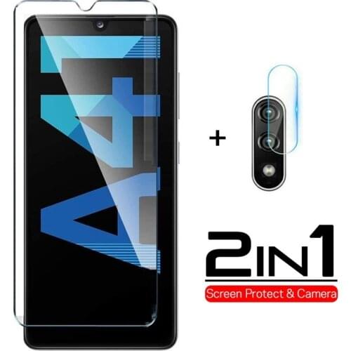 2 in 1 tempered glass for samsung galaxy a21 a21s a31 a41 a21 s protective glass screen protector for samsung a21 a21s glass