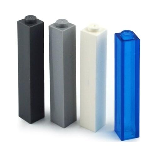 25pcs DIY Building Blocks Thick Bricks 1x1x5 Dots Educational Creative Plastic Toys for Children Compatible Brands Kids Gifts